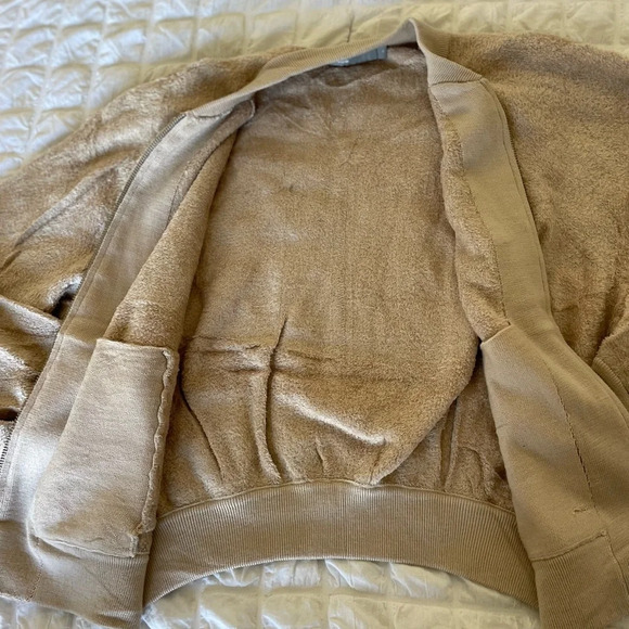 Vince cream boucle terry bomber jacket - Picture 6 of 8